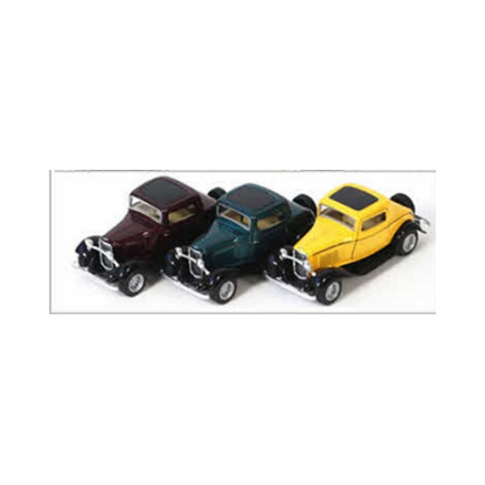 Kinsmart 1:32 Schaal Ford 3-Raams Coupé Diecast Modelauto, Willekeurige Kleur (1 st)