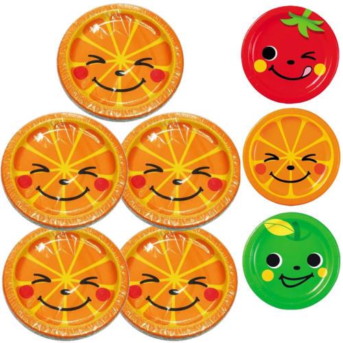 Nippon Dixie Paper Plates, 22cm, 6-Piece x 5-Pack, 3-Color Assortment, Disposable Plates, Made in Japan, "Love Super Plates" KPH069DP
