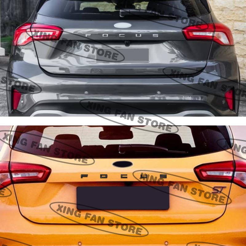 FETG4 Auto Styling For Ford Focus Lettering Emblem Chrome silver Glossy black Red Car Rear Trunk Badge Decal Body Sticker Accessories