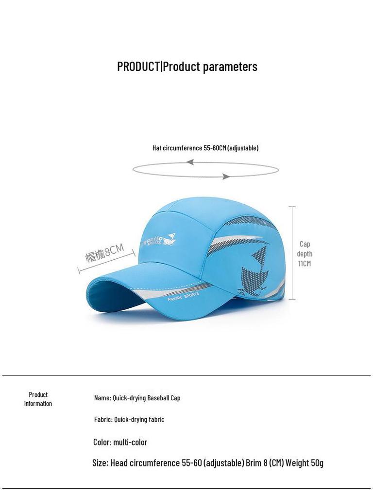 Unisex Leichte Schnelltrocknende Sonnenschutzkappe für Outdoor-Angeln