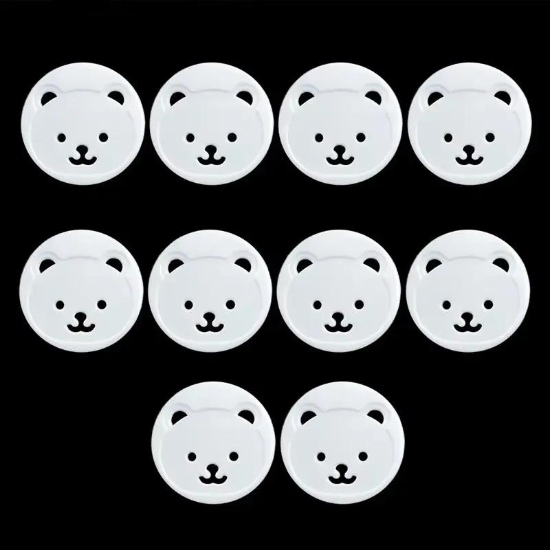 

10pcs Power Socket Protection Cover Bear Thickened Kids Safety Electrical Outlet Anti Electric Shock Plugs Protector Covers