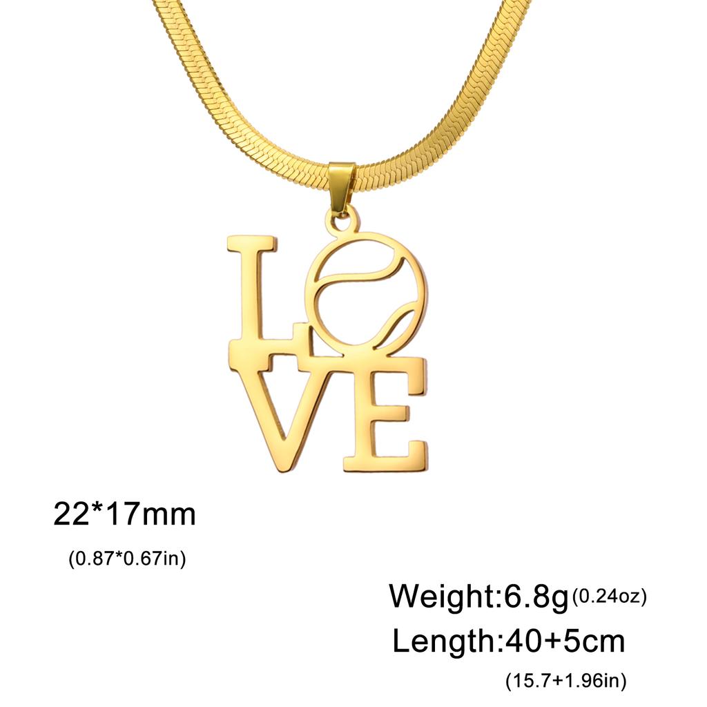 Baseball Love Pendant Couple Necklace Sport Stainless Steel Jewelry for Boyfriend Girlfriend Valentine's Day Gifts 2026 Trend