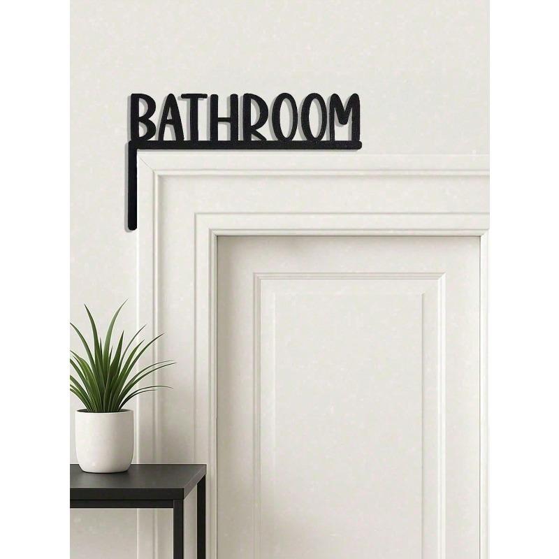 Vintage Metal Bathroom Wall Sign Distressed Restroom Decor Farmhouse Industrial Modern Home Gift Rustic Waterproof Wall Art