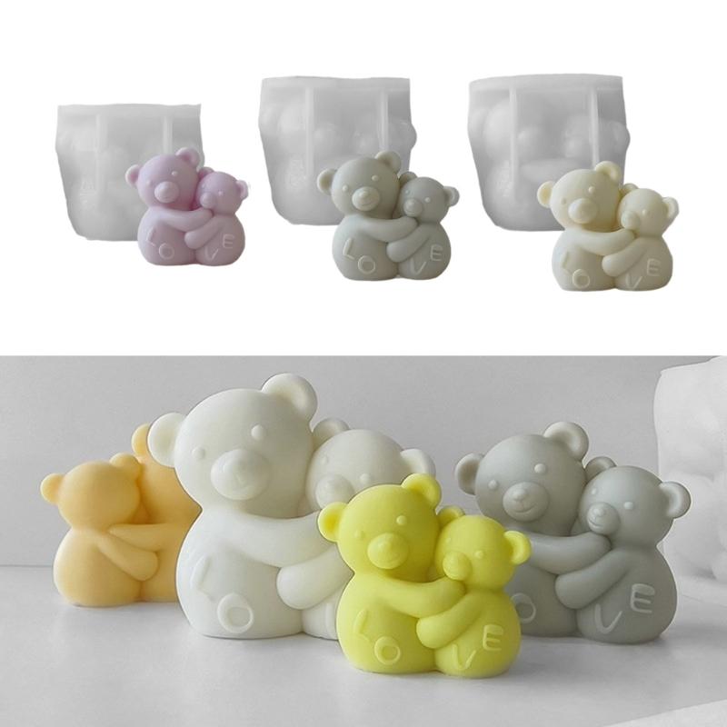 Hugging Bear Silicone Mold DIY Crafts Mold Scented Candle Mold DIY Table Ornament Mould Epoxy Resin Mold Nonstick