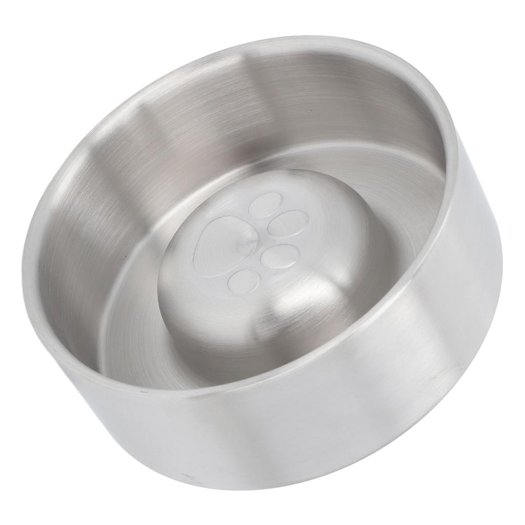 Pet Slow Feeder Bowl Stainless Steel Dog Feeding Bowl Slip Resistant Bottom Slow Down Eating Bowl for Large Sized Dogs