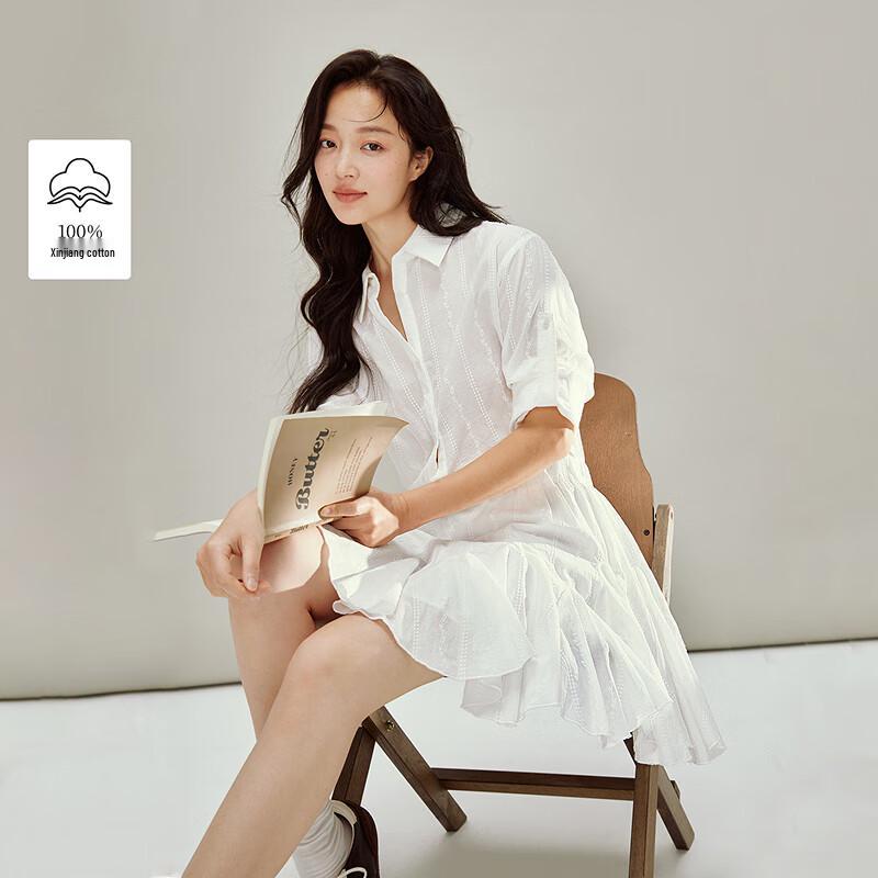 

INMAN Женское рубашечное платье А-силуэта с неровным подолом XL