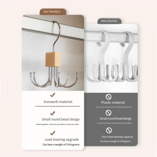 1/2Pcs Belt Hanger Closet Organizer 360-Degree Rotatable Strong Load-bearing Belt Display Rack Storage Holder