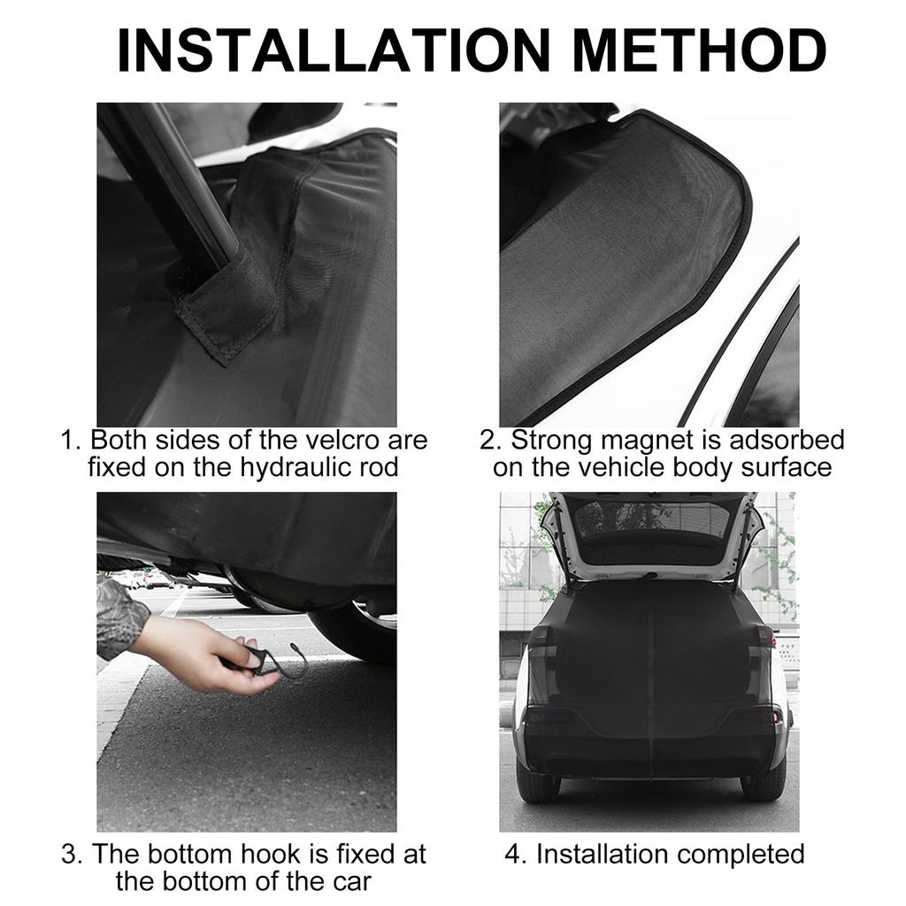 Plasă de țânțari pentru hayon auto, montare magnetică, plasă de ventilație pentru portbagaj camping pentru SUV MPV, auto-conducere, previne țânțarii, parasolar UV