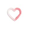 10pcs Ornament Heart Shaped Carabiner Hook Rings Gradient Color Openable Spring Clasp  DIY Jewelry