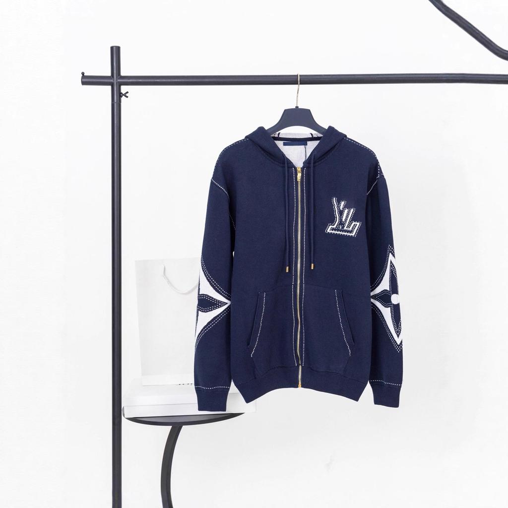 Cross25SS Unisex Autumn/Winter Embossed Knit Zipper Cardigan Hoodie