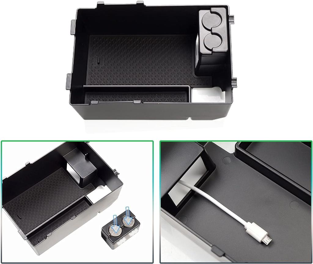 Voyflen Console Box for Subaru XV GT Series 3rd Generation Storage Center Console ABS Center Armrest Storage Interior Interior Accessories 2017-2020 -