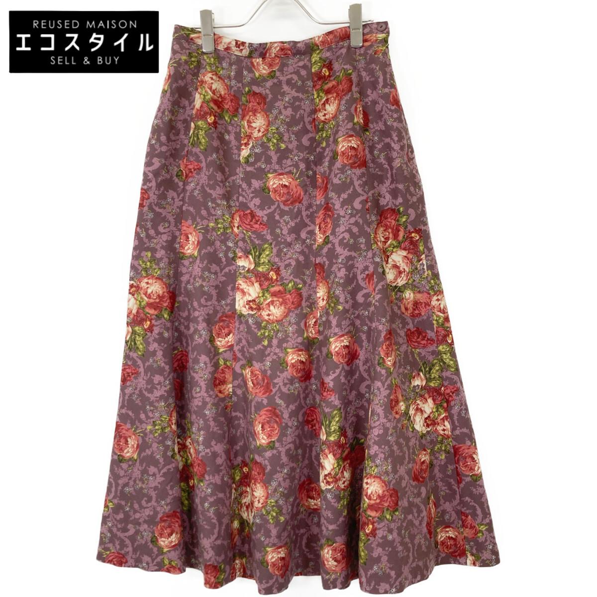 

INGEBORG P0206FS06 Purple floral skirt skirt L purpleUsed