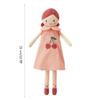 Cute Stuffed Cherry Print Skirt Girl Shape Doll Accompany Appease Toy for Kids