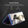 Busin Plating Mirror Smart View Sle Leather Flip Phone Case For Samsung S26 Ultra S25 S24 S23 Plus FE Anti-fall Protection Cover