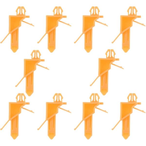 10Pcs Car Wheelarch Mould Trim Flare Pane Clips 75397-60031 Compatible Prado 120 2002-2009 Orange Plastic Auto Fastener Clips