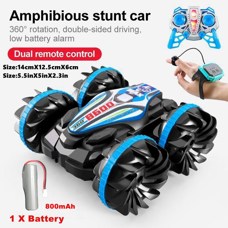 Amphibious Rc Car Remote Control Stunt Car Vehicle Double-sided Flip Radio Drift Off Road Outdoor Toys For Boy Children Gift