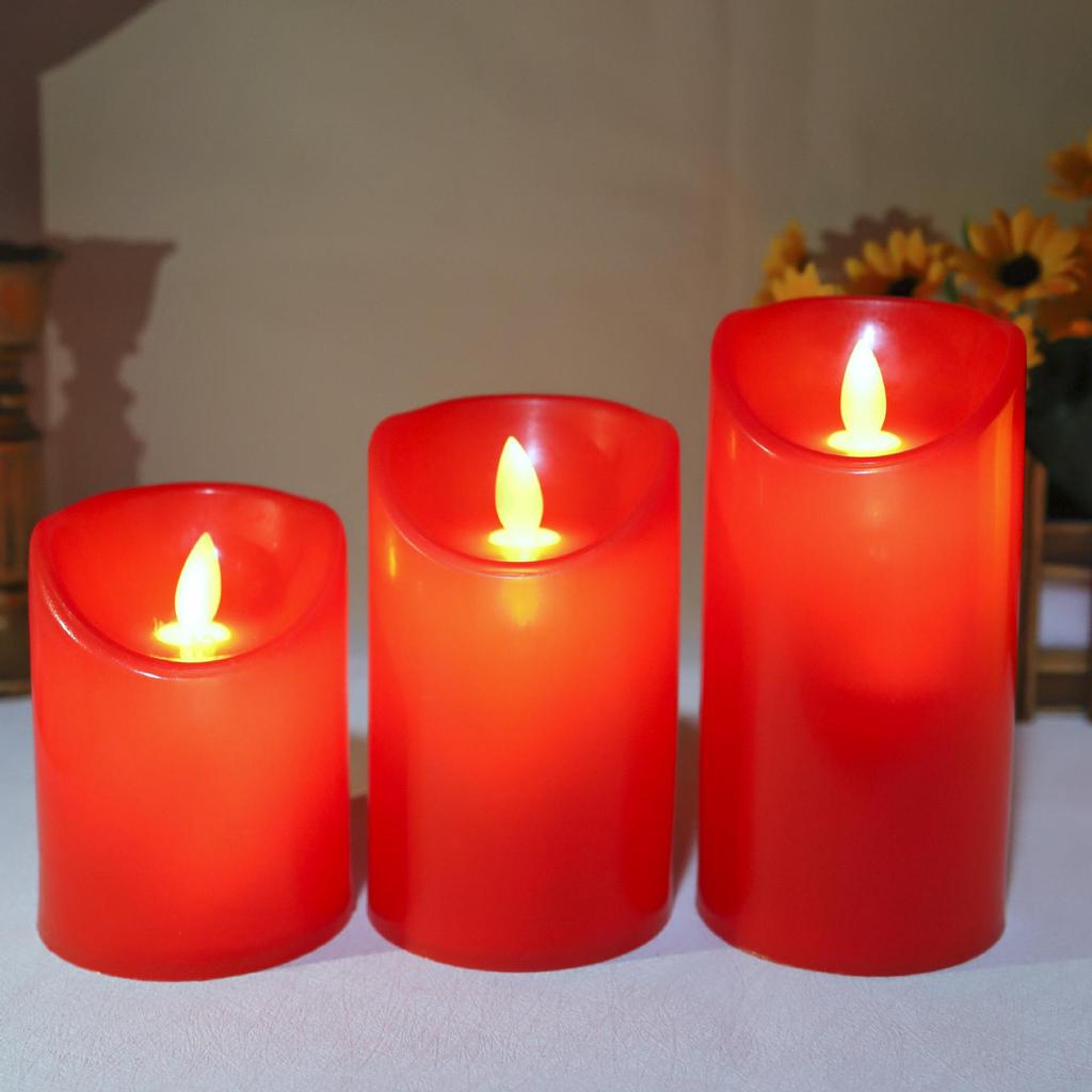 LED Czerwona Lampa Świeca Wahadłowa: Świąteczna Dekoracja Weselna i Noworoczna