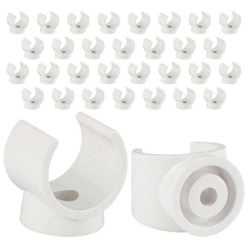 

AEE2-PEX Clips Pipe Clamp, Pipe Clamp For PVC Water Pipes And Tubing Hoses, Plastic U-Shaped Pipe Clamp Tools White 50Pcs 12 Inch