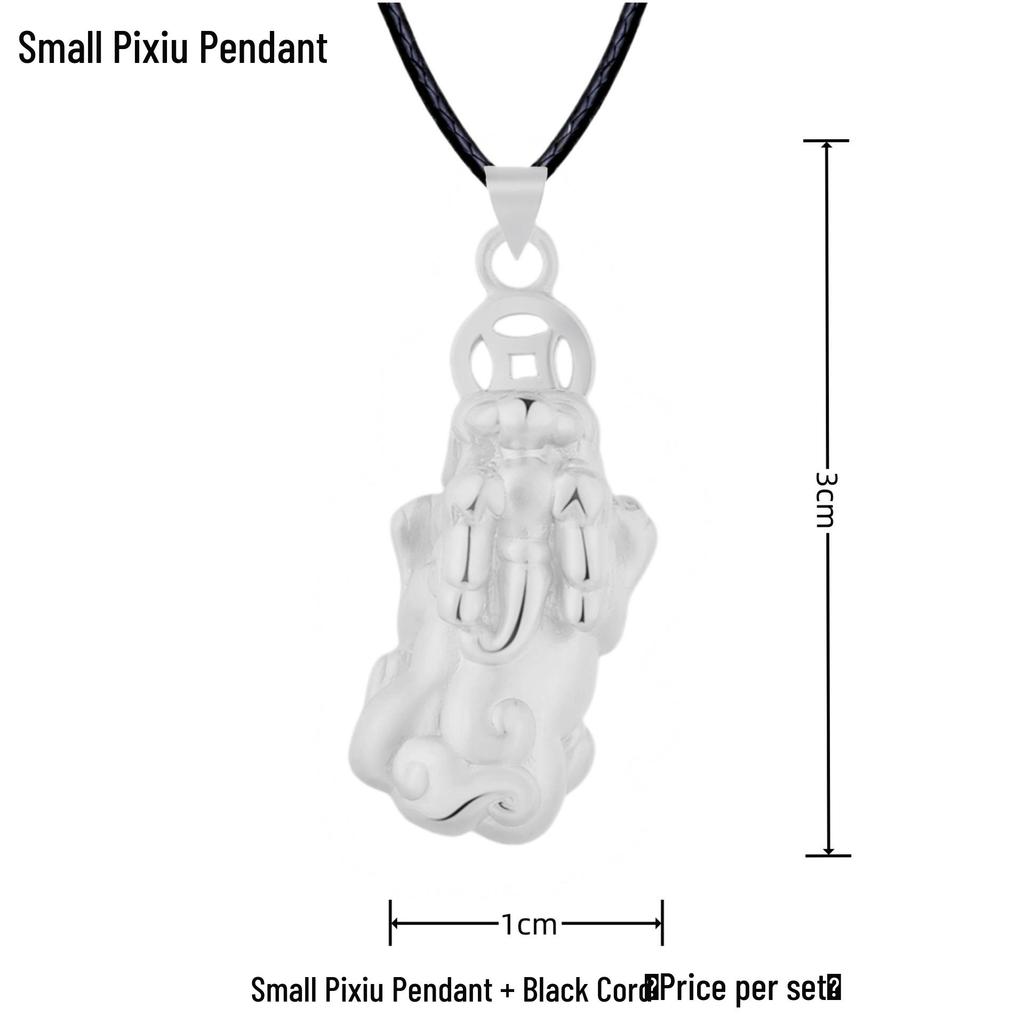 Yi Hua Retro Ethnic Style Solid Silver Pixiu Coin Pendant Necklace