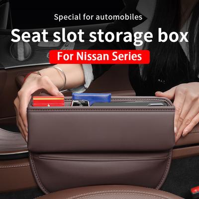 Car Seat Crevice Storage Organizer Box for Nissan Teana Qashqai X-Trail Kicks Tiida Car Gap Filling Box Interior Accessories