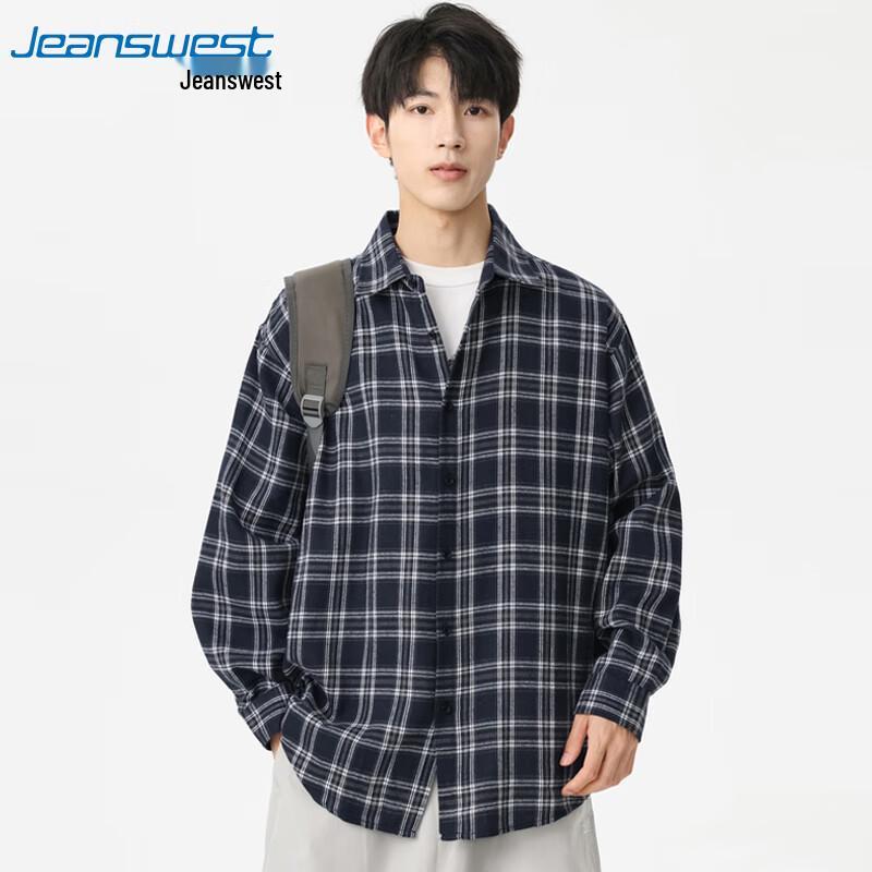 Jeanswest Men s Long-Sleeve Plaid Shirt XL
