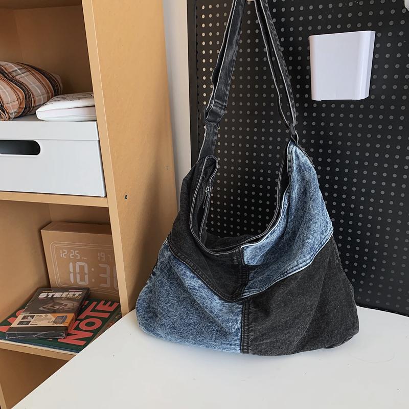 Lässige Denim-Tasche, weibliche Studenten-Umhängetasche, Jugend-Umhängetasche