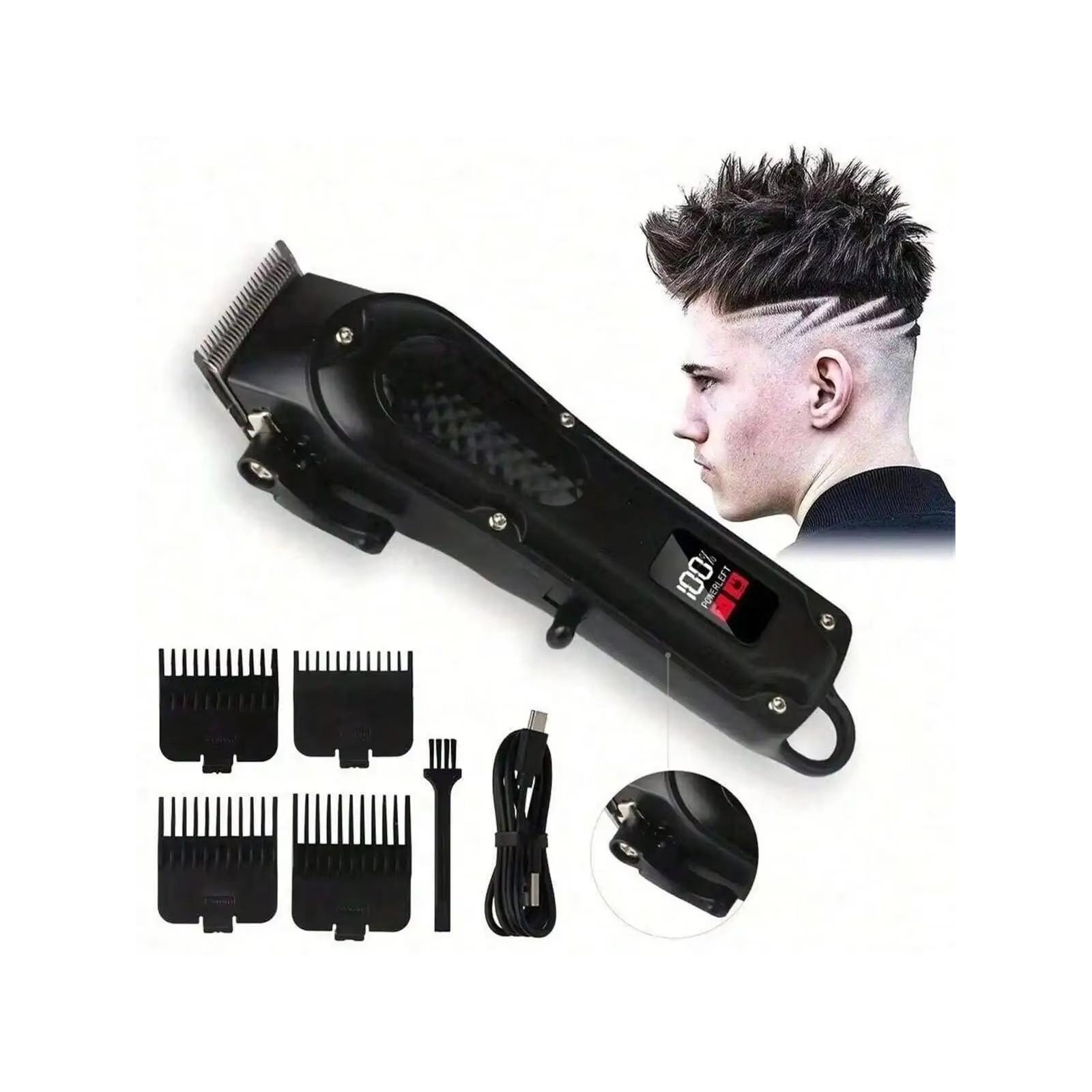 

Multifunctional electric hair clipper rechargeable shaver professional barber hair clipper head adjustable помаранчевий