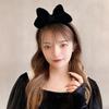 Snow White Velvet Headband with Large Red Bow - Perfect for Sweet Photos and Stage Performances