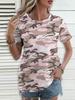 T-shirt Estive Mimetica Stampa 3D Donna Streetwear Moda Casual Y2k Manica Corta Magliette Girocollo Top Abbigliamento