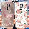 For Xiaomi Redmi 9 Case 6.53" Cover For Redmi 9 Flower Butterfly Transparent Silicone Soft Phone Covers For Redmi 9 Prime Bumper