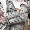 Oil Painting Street View Paris Sheer Curtains Bedroom Voile Curtain Living Room Window Sheer Curtains Kitchen Tulle Drapes