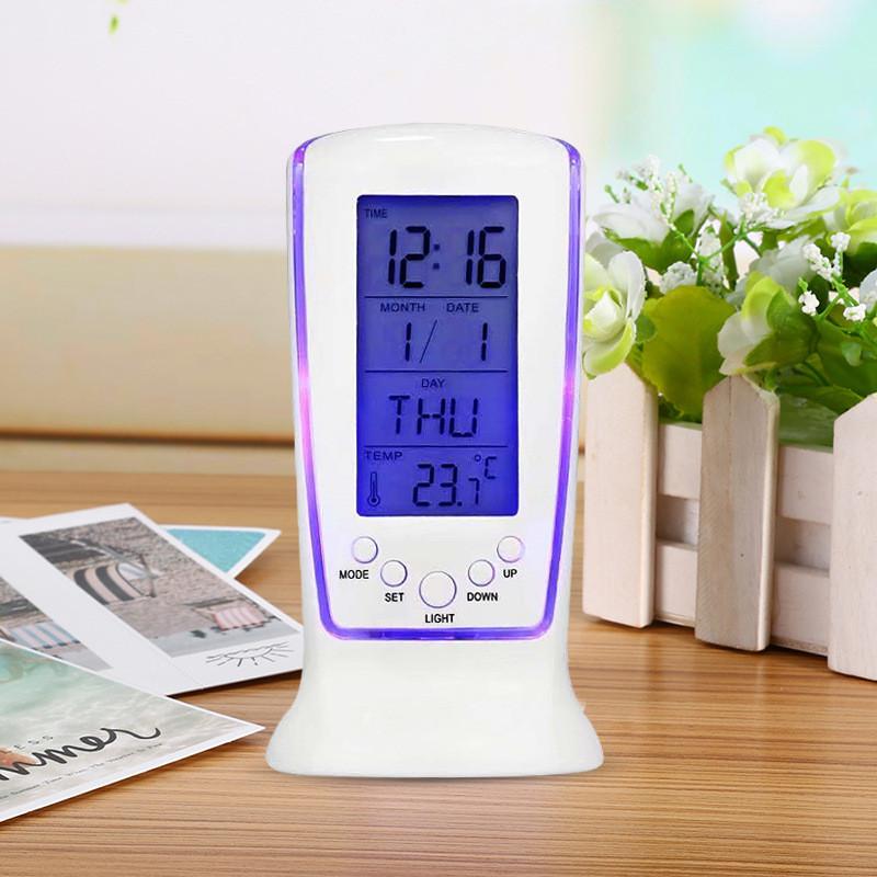 Digital Calendar Temperature LED Digital Alarm Clock with Blue Back light Electronic Calendar Thermometer Led Clock With Time