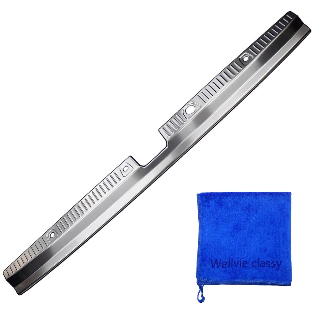 Wellvie Rear Bumper Scuff Step Cover for Daihatsu Atrai Hijet Cargo and Stainless Car Interior Customization Parts Step/Luggage Plate/Trunk