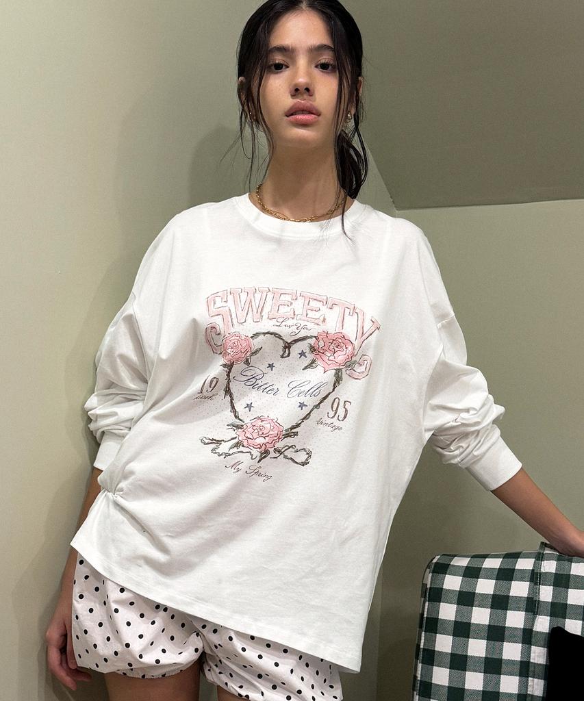 Biteoseljeu Rose Petal Long Sleeve - Ivory