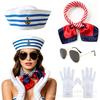 Halloween Costumes Sailor Captain Uniform Cos Masquerade Ball Characters Accessories Party Play Props