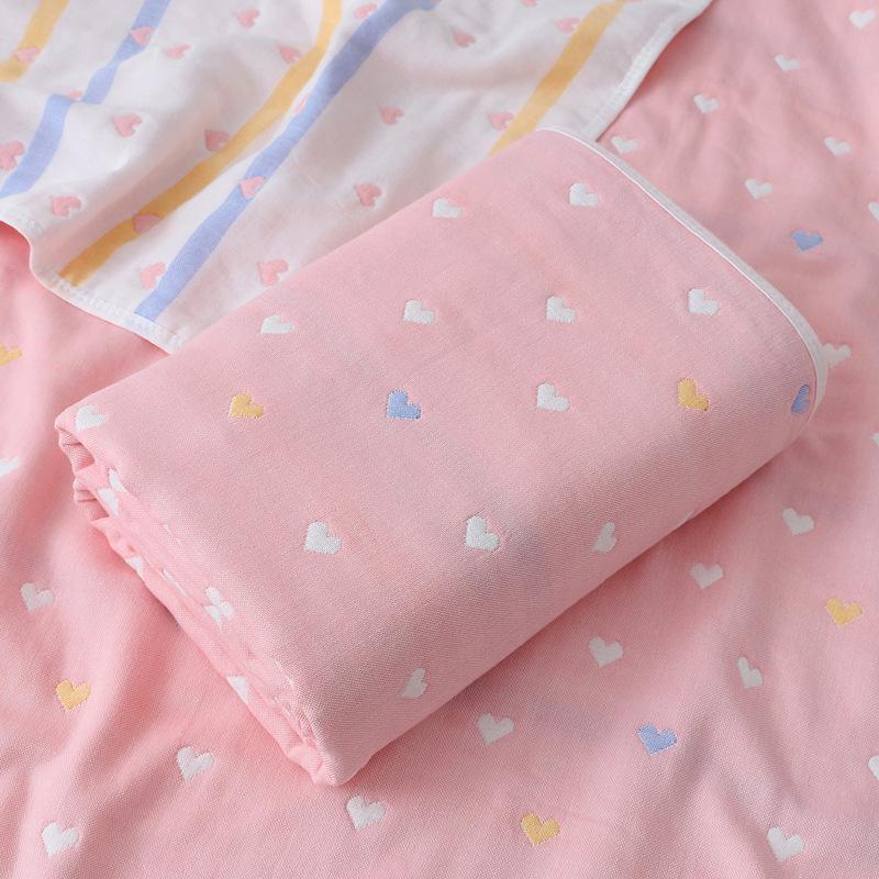 Newborn Jacquard Six-Layer Gauze Bath Towel and Summer Blanket for Babies and Toddlers.