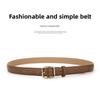 Genuine Leather Womens Summer Belt With Brass Buckle For Casual And Office Wear