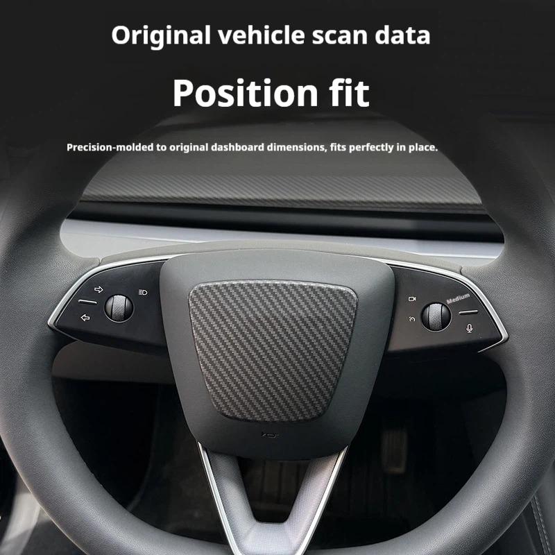Suitable For Tesla Model Y Updated Steering Wheel Decoration Protection Stickers Interior Supplies Modification Accessories