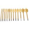 13pcs High Carbon Steel Paddle Flat Bits 1Celsius4in Hex Shank Wood Hole Cutter