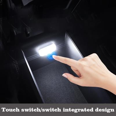 Car USB Charging Mini 5V Led Touch Switch Light Car Door Roof Interior Light Wireless Ambient Lamp Portable Night Reading Lights