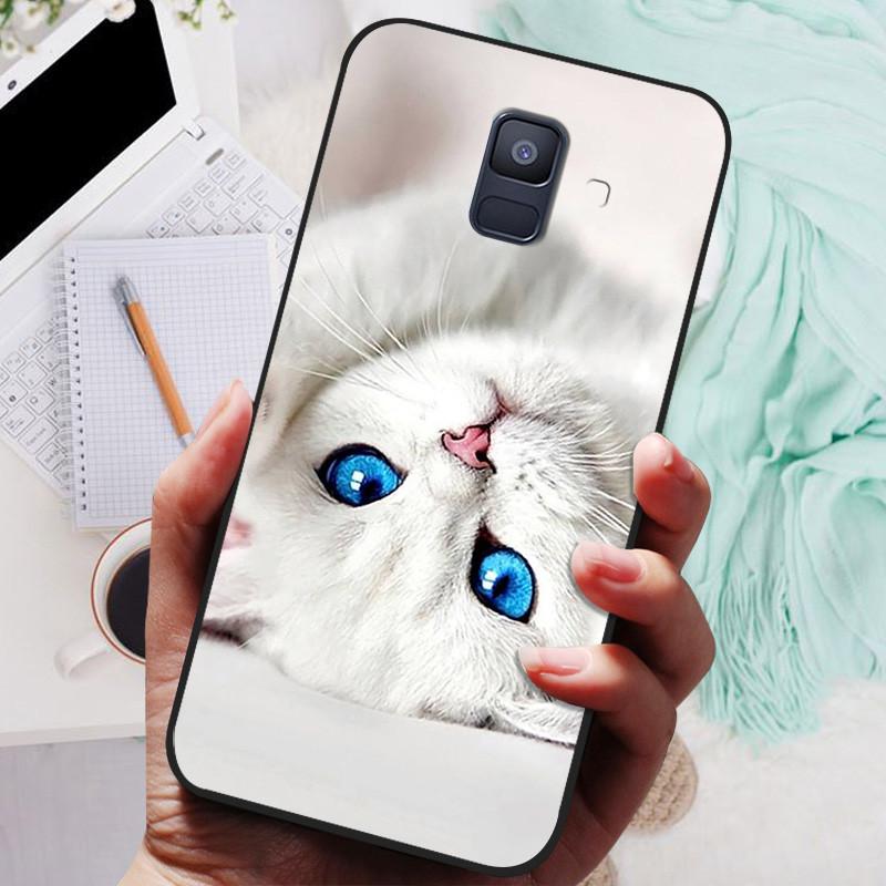 Für Samsung Galaxy A8 Plus 2018 Hülle Schwarze Abdeckung Löwe Wolf Silikon Weiche Rückseite Hüllen Für Samsung A8 2018 A530 A530F Handyhülle