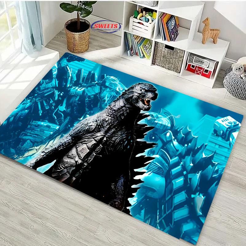 

Нове прибуття ! Класичний килим Godzilla VS Kong, Килимок для вітальні, спальні, біля ліжка, Нековзкий, міцний, великої площі, Килим для домашнього офісу 70x100cm (28x39in)