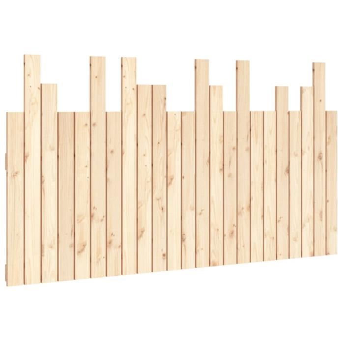 824793 vidaXL Wall-mounted Headboard 146.5x3x80 Cm Solid Pine Wood