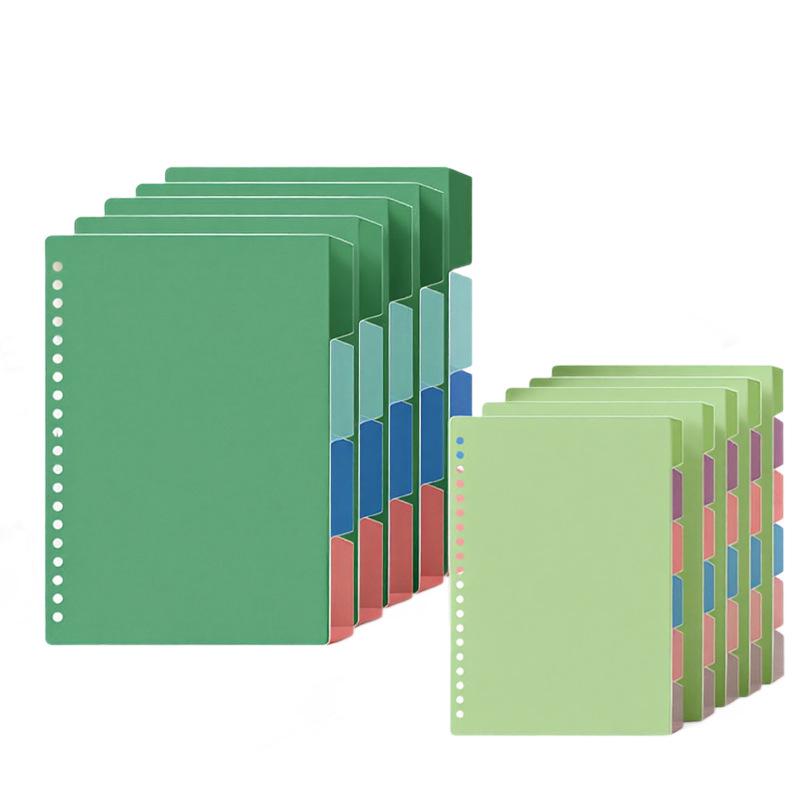 A4/A6 Durable Plastic Binder Dividers: Clear, Tear-Resistant, Ideal for Students & Office Use