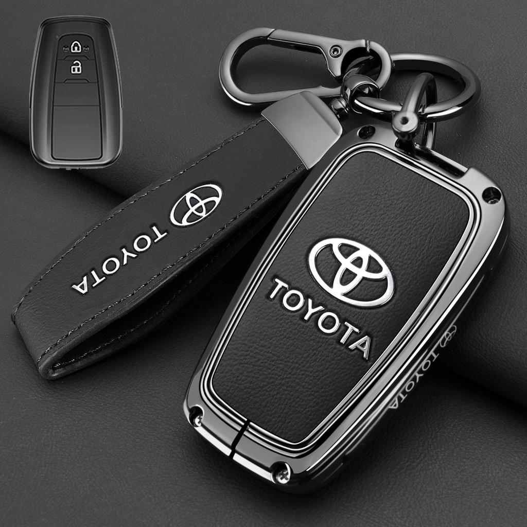 Car Key Case Cover Shell For 4 Button Toyota Prius Camry Corolla CHR C-HR RAV4 Land Cruiser Prado Fob Keychain Accessories