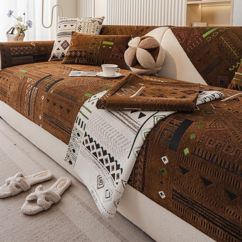 Sofa Cover Fabric Bohemian Style Anti Slip And Skin Friendly Soft Sofa Cushion Cover Wear-Resistant And Suitable For All Seasons Pad