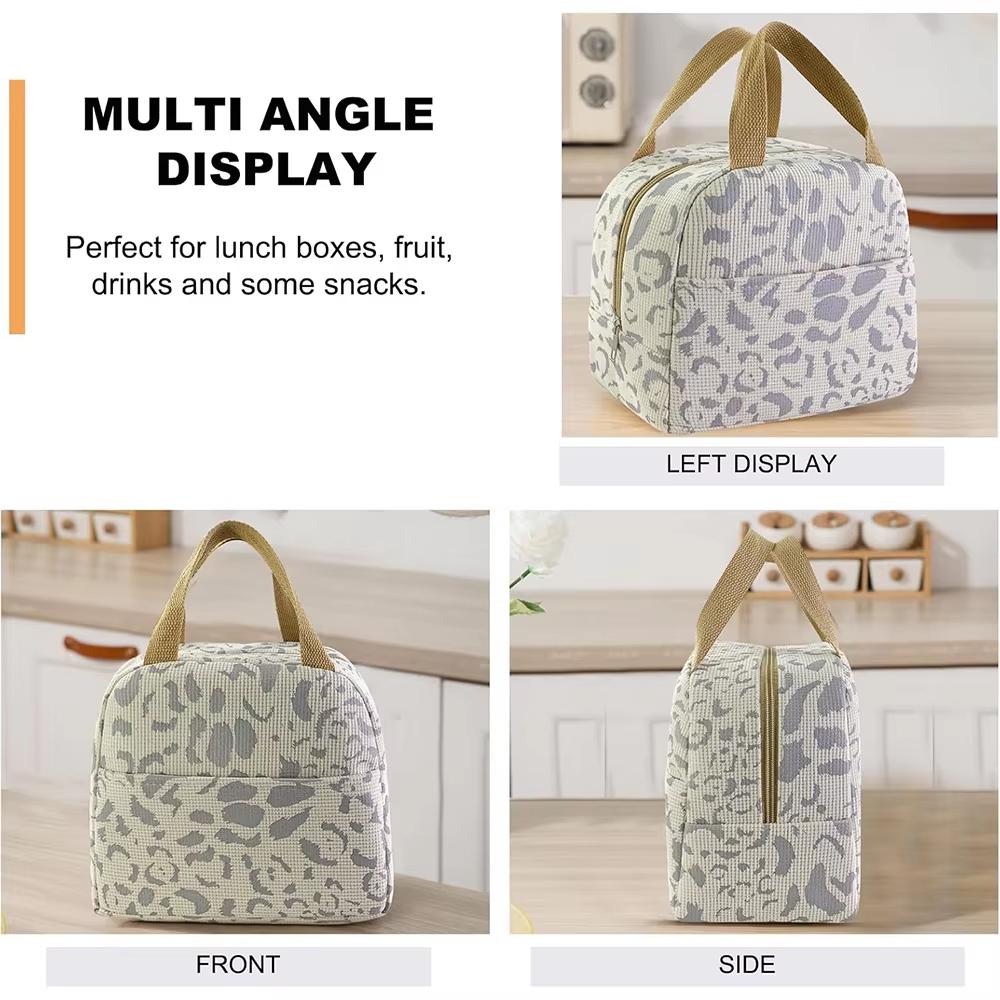 1pc Ink-wash Pattern Insulation Bag Large Capacity Portable Bento Bag Outdoor Travel Hand-held Lunch Bags Household Picnic Bag