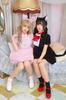 Clearstone Fluffy Animal Cosplay Halloween Strawberry Rabbit Costume for Pink Women,