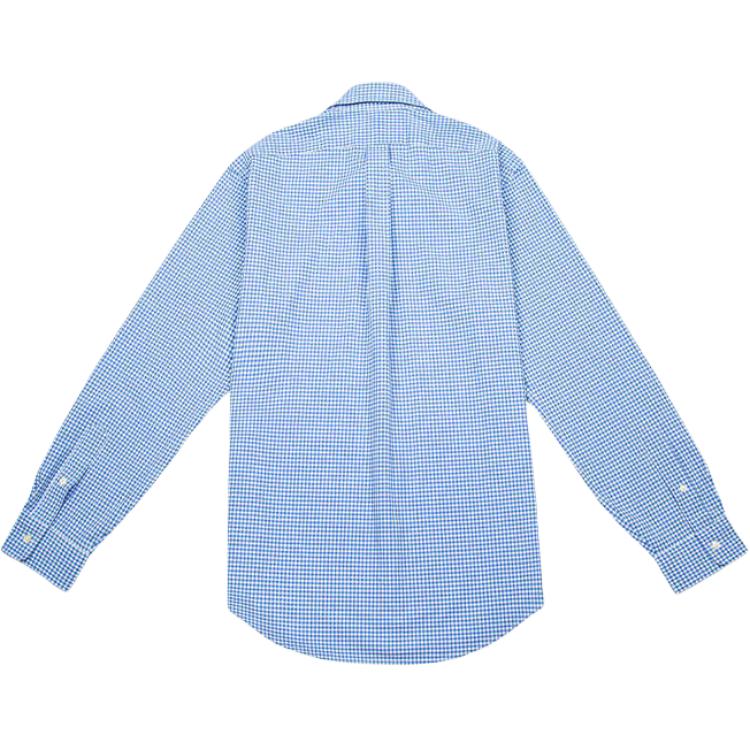 Polo Ralph Lauren FW23 Logo Embroidered Plaid Single-Breasted Long Sleeve Shirt Men Shirts Navy-Blue 710867364-004