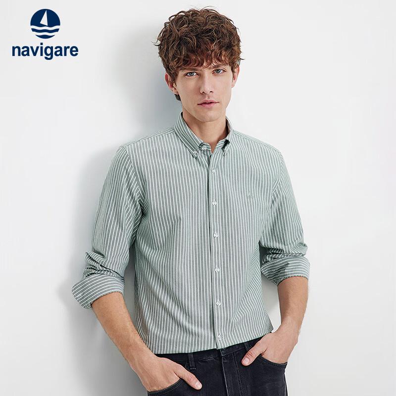 Navigare Men's Autumn/Winter Long-Sleeve Striped Shirt